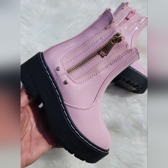 Pink Platform Boots - Picture 2 of 3